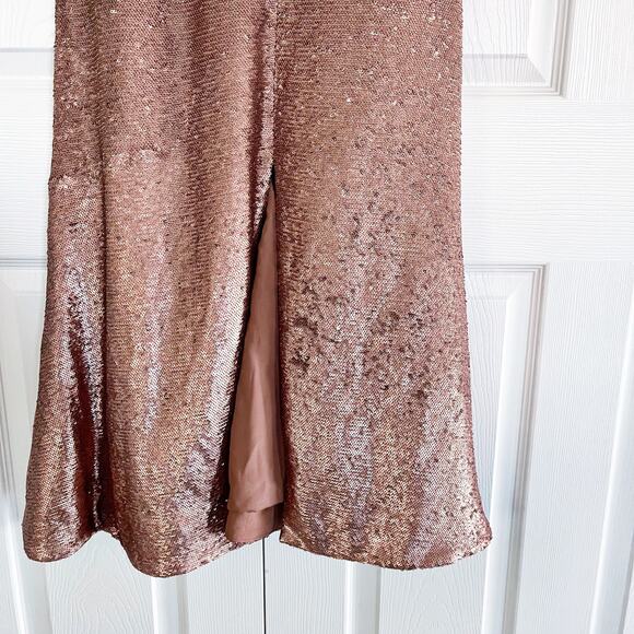 C/MEO Collective Copper Illuminated Sequin Dress - Picture 6 of 10